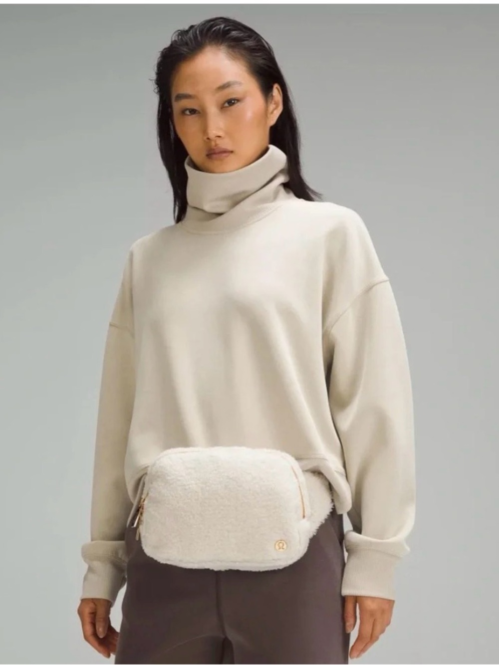 lululemon athletica Cream Sherpa Belt Bag